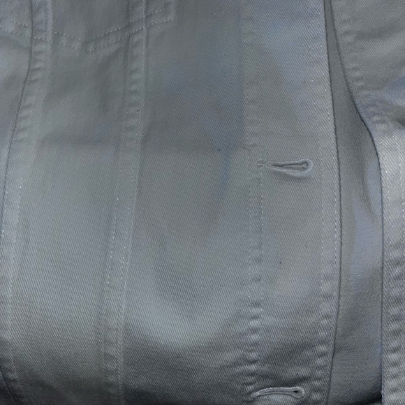 Garage sale price due to stains/spots.  Ralph Lauren white denim jacket size L - Picture 14 of 14